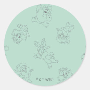 Adesivo Redondo Baby LOONEY TUNES™ Padrão de inverno