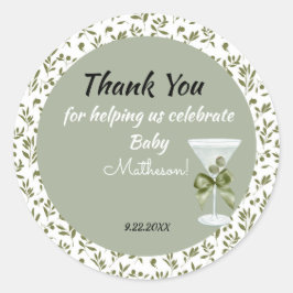 Adesivo Redondo Baby Martini 'tini-um'