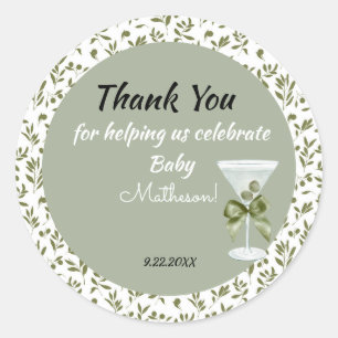 Adesivo Redondo Baby Martini 'tini-um'