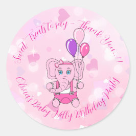 Adesivo Redondo Baby Nelly Festa de aniversário