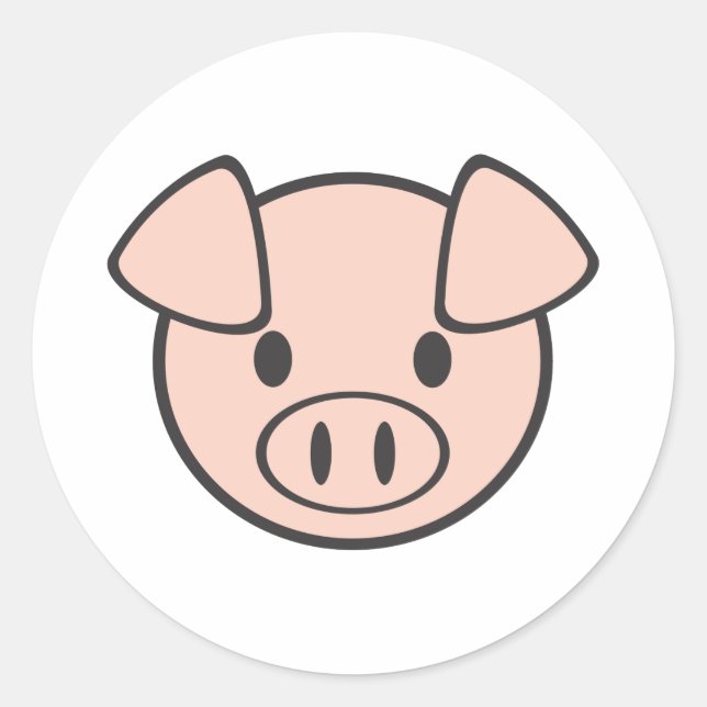 Adesivo Redondo Baby Pig (Frente)