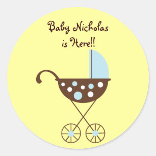Adesivo Redondo Baby Pram Mod Sticker