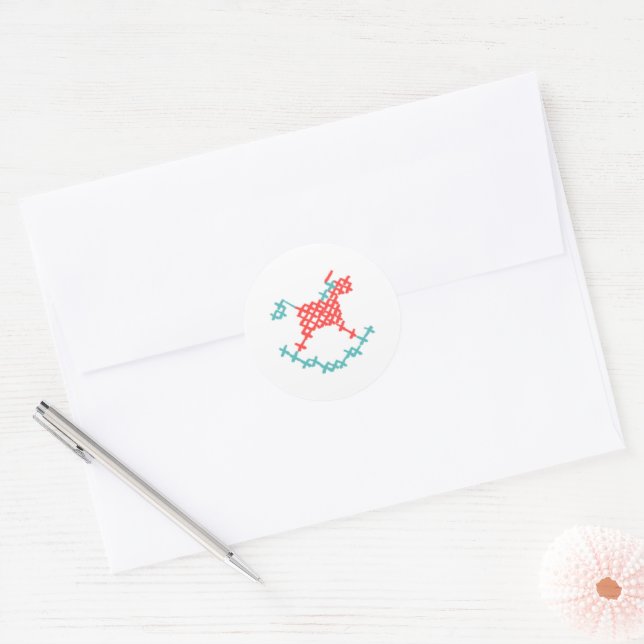 Adesivo Redondo Baby Shower Stickers (Envelope)