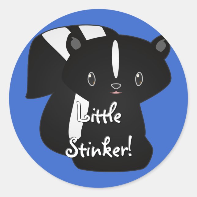 Adesivo Redondo Baby Skunk Stickers (Frente)