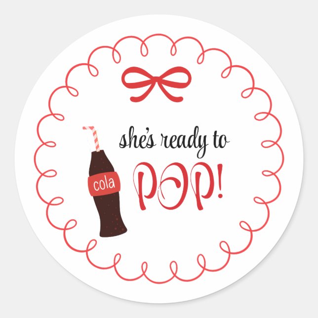 Adesivo Redondo Baby Soda Ready to POP Round Sticker (Frente)