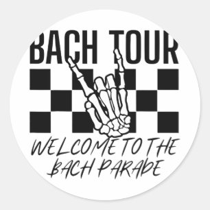 Adesivo Redondo Bach Tour Bem-Vindo À Bachel Gótica Bach Parade
