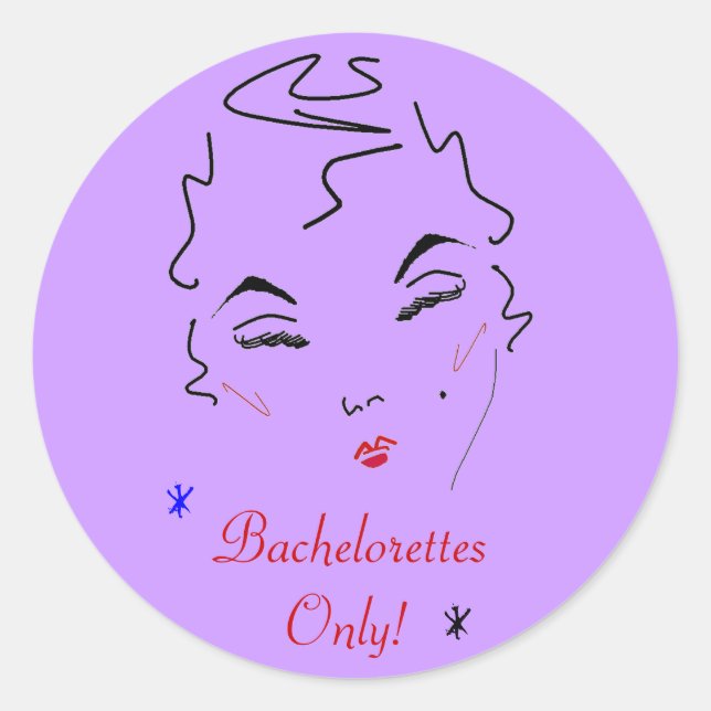 Adesivo Redondo Bachelorette Bash (Frente)