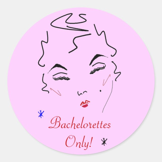 Adesivo Redondo Bachelorette Bash (Frente)