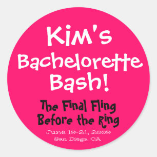 Adesivo Redondo Bachelorette Bash Sticker