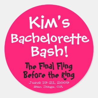Adesivo Redondo Bachelorette Bash Sticker