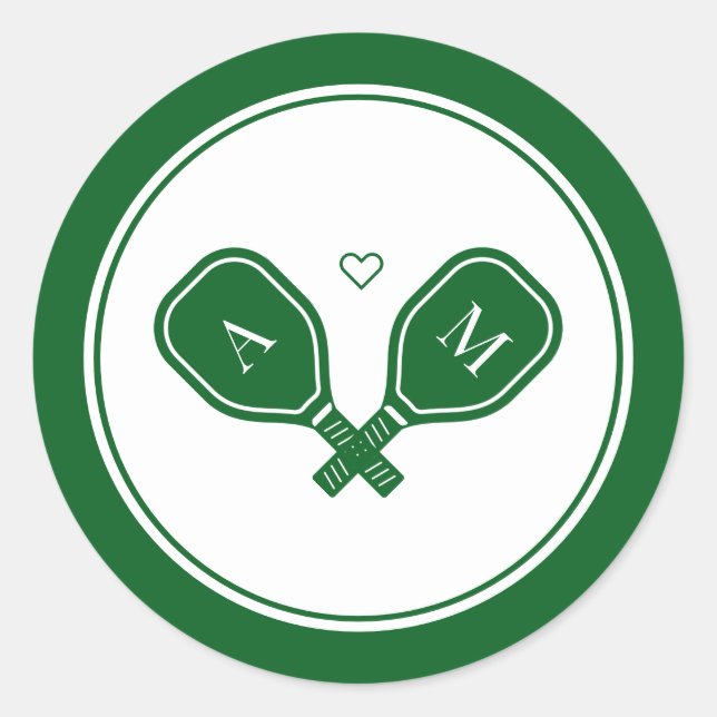 Adesivo Redondo Bachelorette de Pickleball (Frente)