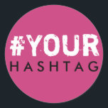 Adesivo Redondo Bachelorette Hashtag Black White Stick<br><div class="desc">Bachelorette Hashtag Black White Stick</div>