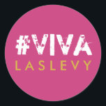 Adesivo Redondo Bachelorette Hashtag White Round Dourada rosa<br><div class="desc">Bachelorette Hashtag White Round Dourada rosa</div>