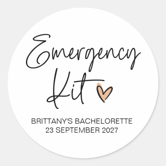 Adesivo Redondo Bachelorette Hens Partido Bridal Partido (Frente)