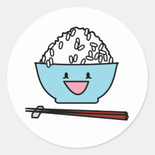 Adesivo Redondo Bacia feliz de carburadores dos chopsticks do