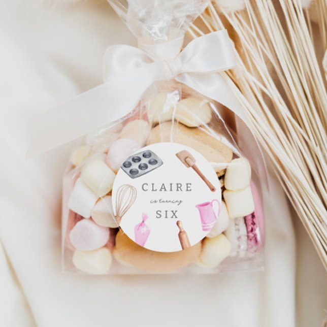 Adesivo Redondo Bacia Infantil de Aniversário | Girls Party (Criador carregado)