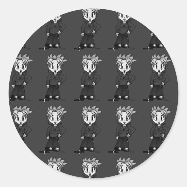 Adesivo Redondo Backdrop Cafepress:Zazzle M (Frente)