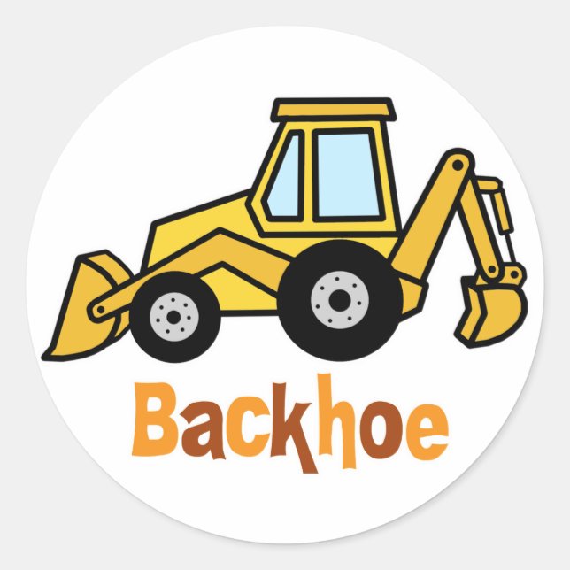 Adesivo Redondo Backhoe (Frente)