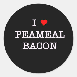 Adesivo Redondo Bacon I Love Peameal