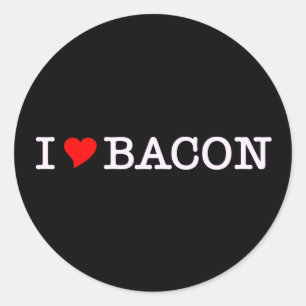 Adesivo Redondo Bacon que eu amo