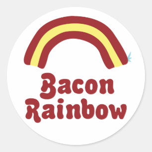 Adesivo Redondo Bacon Rainbow
