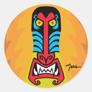 ADESIVO REDONDO BAD BABOON STICKER