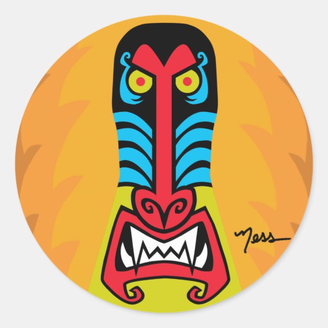 ADESIVO REDONDO BAD BABOON STICKER (Frente)