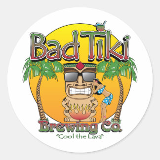 Adesivo Redondo Bad Tiki Brewing Company