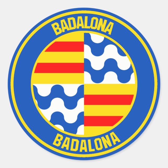 Adesivo Redondo Badalona Round Emblem (Frente)