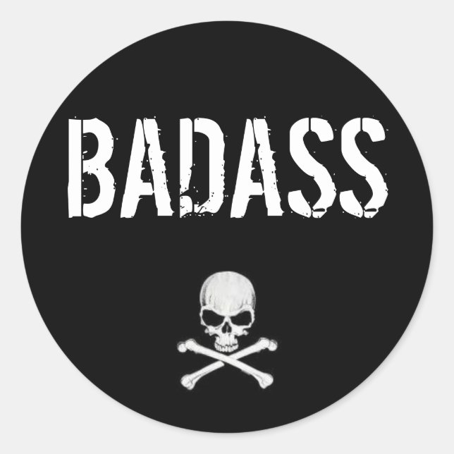 ADESIVO REDONDO BADASS (Frente)