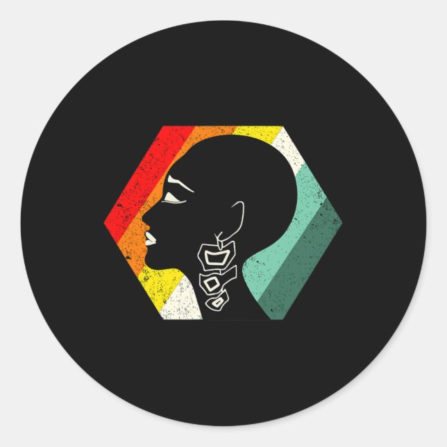 Adesivo Redondo Baddie Cale Alopecia Consciência Bold Bold Bonito (Frente)