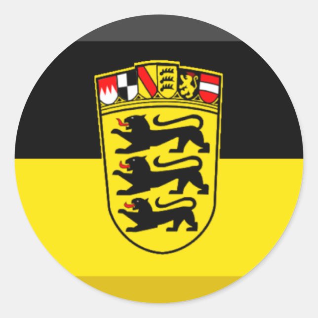 Adesivo Redondo Baden-WuerWürttemberg Flag Gem (Frente)