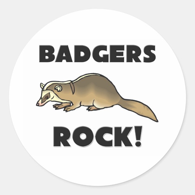Adesivo Redondo Badgers Rock (Frente)