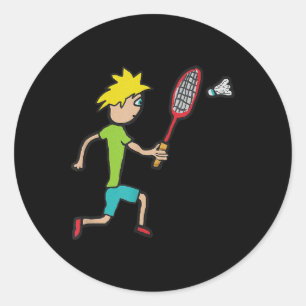 Adesivo Redondo Badminton 