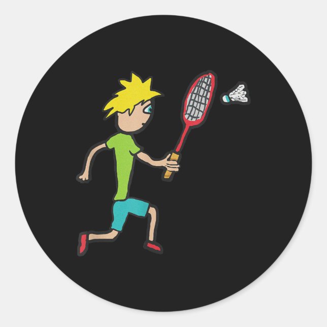 Adesivo Redondo Badminton  (Frente)