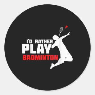 Adesivo Redondo Badminton