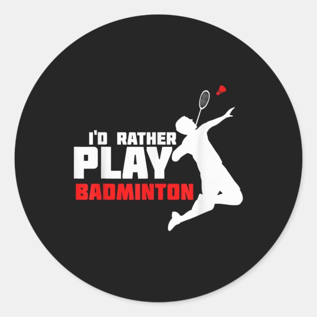 Adesivo Redondo Badminton (Frente)