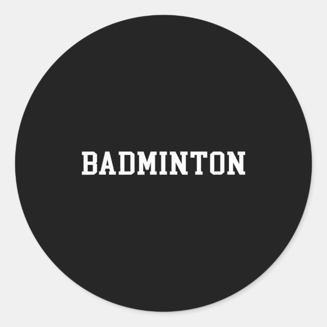 Adesivo Redondo Badminton _1  (Frente)