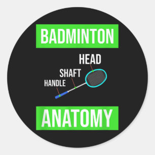 Adesivo Redondo Badminton 2
