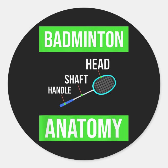 Adesivo Redondo Badminton 2  (Frente)