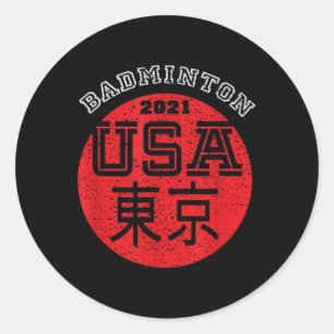 Adesivo Redondo Badminton 2021 EUA