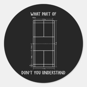 Adesivo Redondo Badminton Court Dimensões Engraçado Jogador de Bad