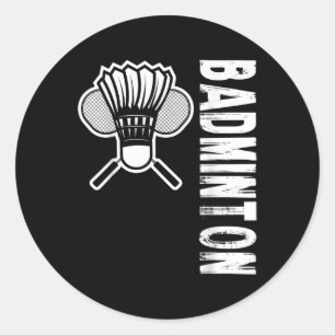 Adesivo Redondo Badminton desportivo