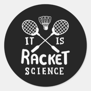 Adesivo Redondo Badminton É A Ciência De Racket