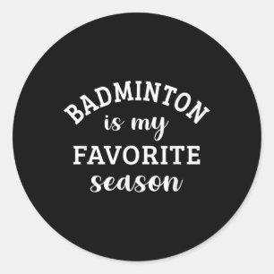 Adesivo Redondo Badminton É Meu Amor De Raquê De Estação Favorito