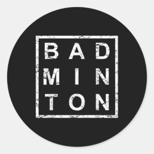 Adesivo Redondo Badminton Elegante