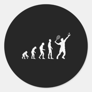 Adesivo Redondo Badminton Evolution Engraçado