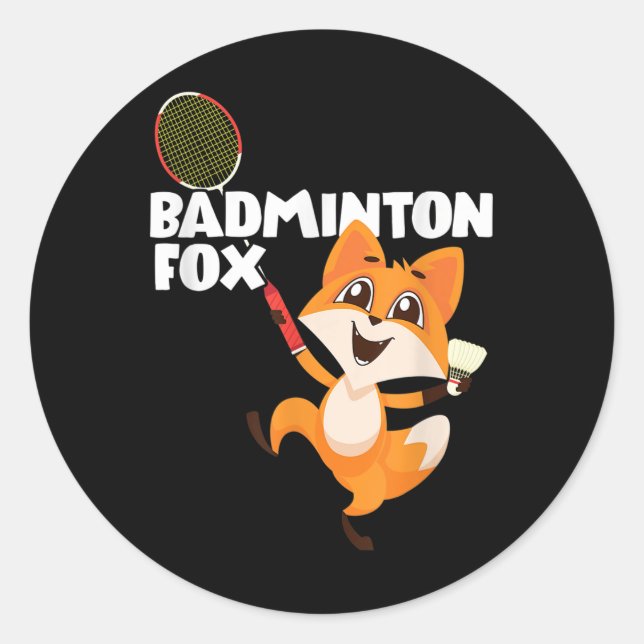 Adesivo Redondo Badminton Fox (Frente)