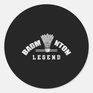 Adesivo Redondo Badminton Legend Shuttle Birdie Badminton