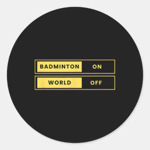 Adesivo Redondo Badminton No Mundo Do Shuttle